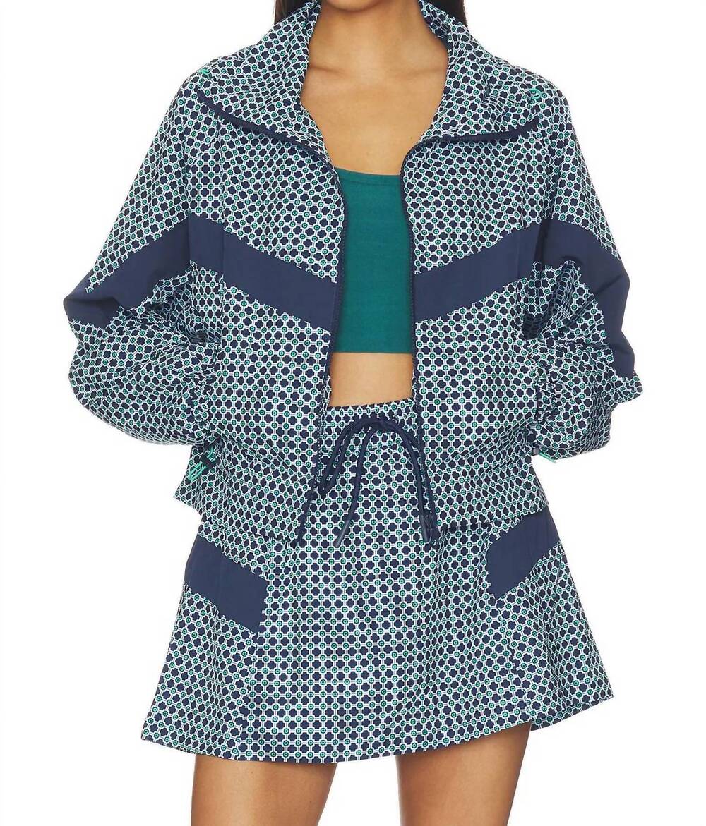 NEW BEACH RIOT cason jacket in twilight tides geo